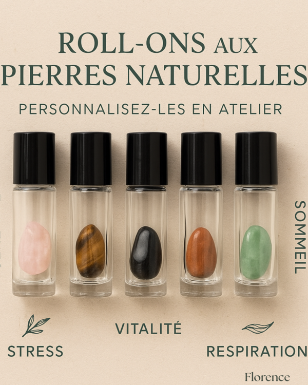 Les roll-ons pierres naturelles, huiles végétales et huiles essentielles, un rituel sur mesure 