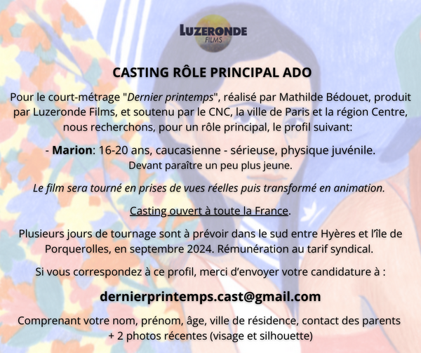 Rôle ado Court-métrage