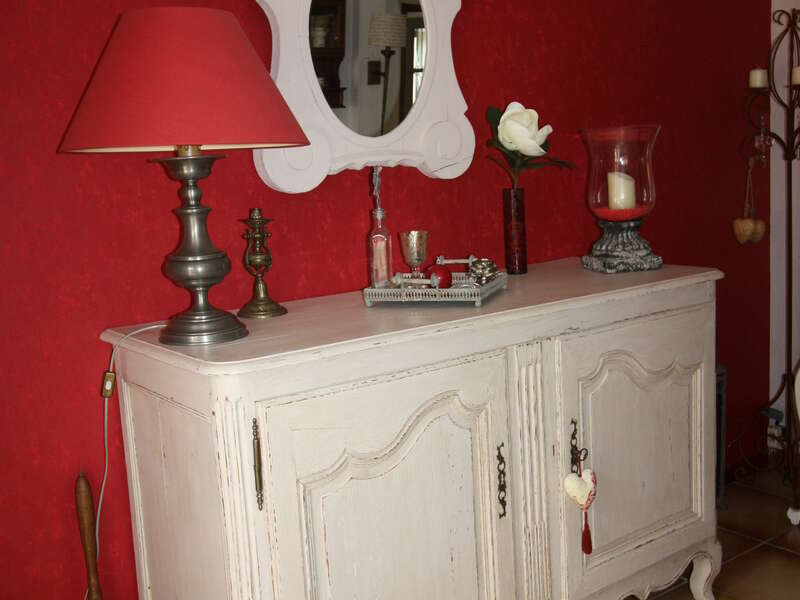 Buffet campagnard chêne massif
Patine Color'Mat Angora et Quartz shabby bois