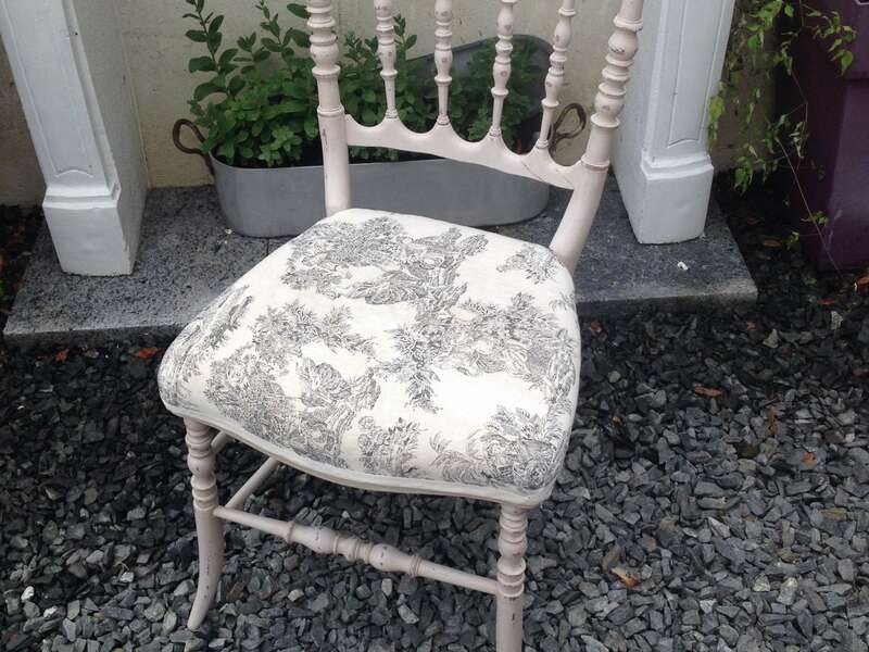 Chaise style Napoléon
Patine Color'Mat Angora et Quartz shabby bois