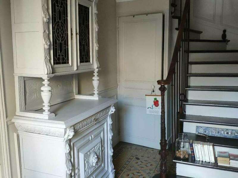 Buffet deux corp chêne massif peinture Color'Mat coloris Souris