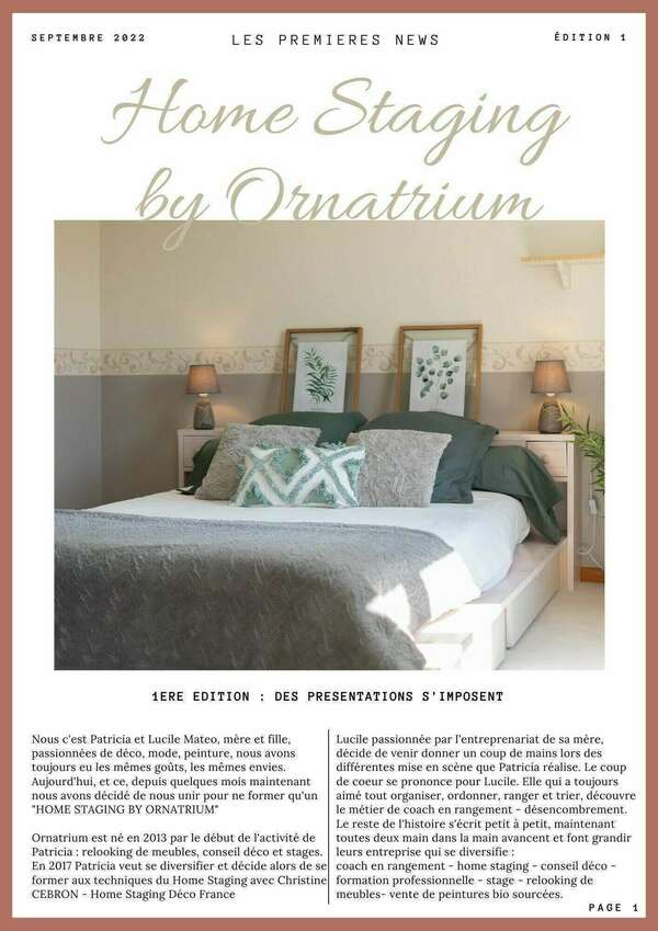 NEWLETTER EDITION 1 - SEPTEMBRE 2022