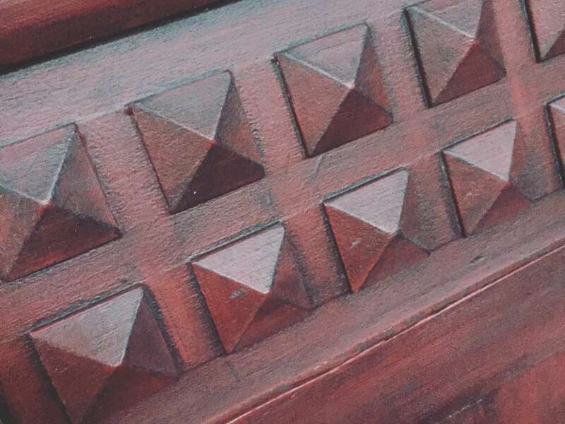 Détail patine confiturier