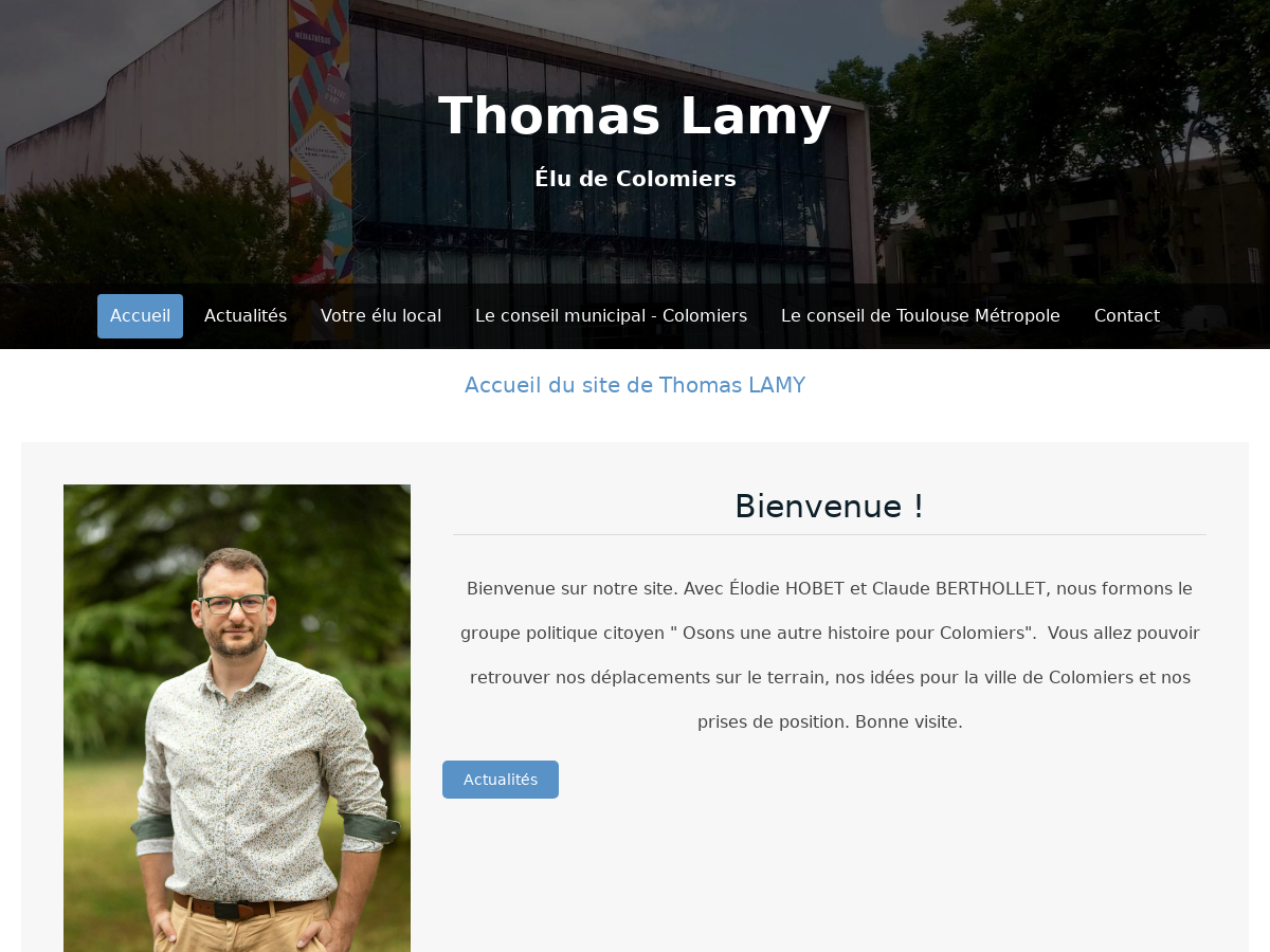Exemple de site internet de Élu à Colomiers