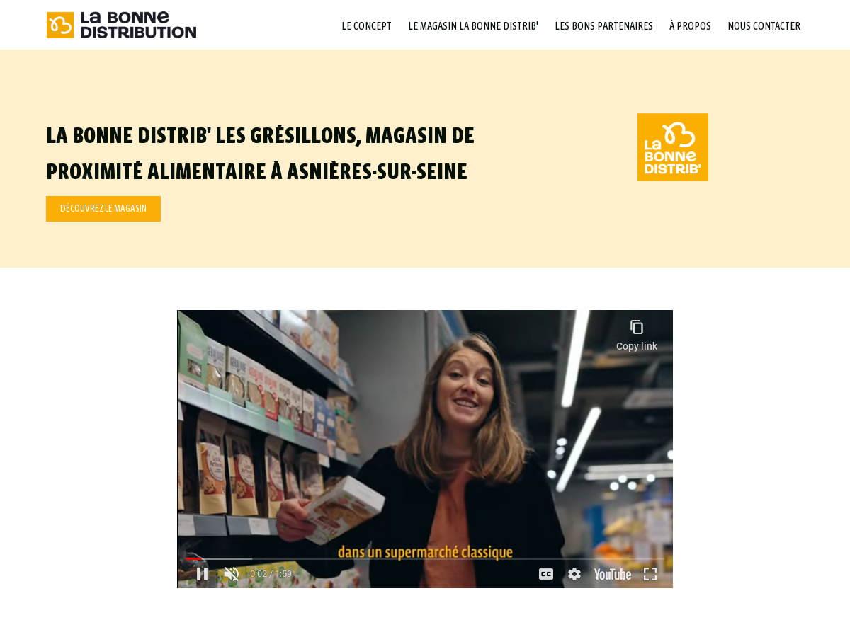 Exemple de site internet de Commerce de proximité à Asnières-sur-Seine