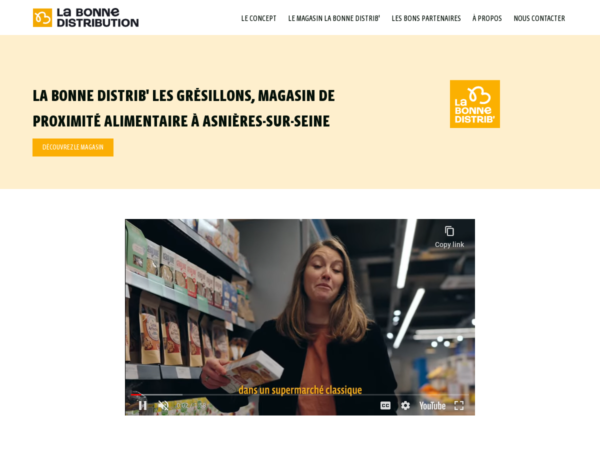 Exemple de site internet de Restauration et alimentation - Autre à Asnières-sur-Seine