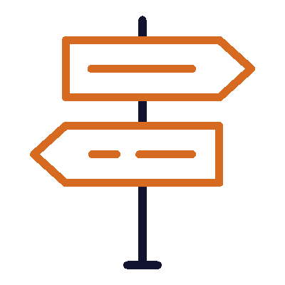 Wired outline 730 signpost direction hover spin