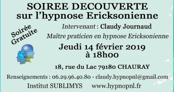SOIREE DECOUVERTE sur l'hypnose Ericksonienne