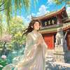 femme en été