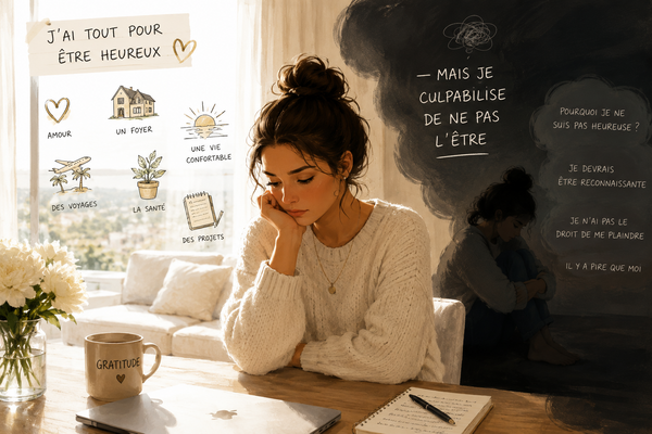 J'ai tout pour être heureux — mais je culpabilise de ne pas l'être. 