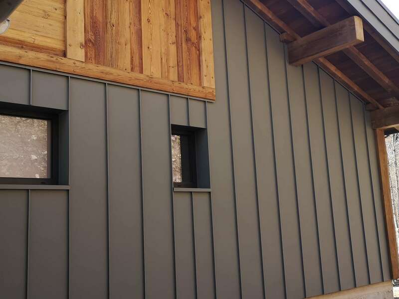 Chalet La Bresse (88) - Bardage en aluminium laqué à joint debout PREFA