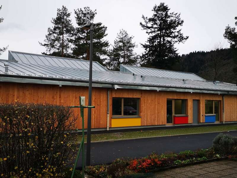 Crèche Eloyes (88) - Couverture en zinc naturel à joint debout

