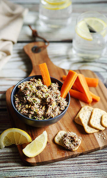 Tartinade de sardines et pois chiches