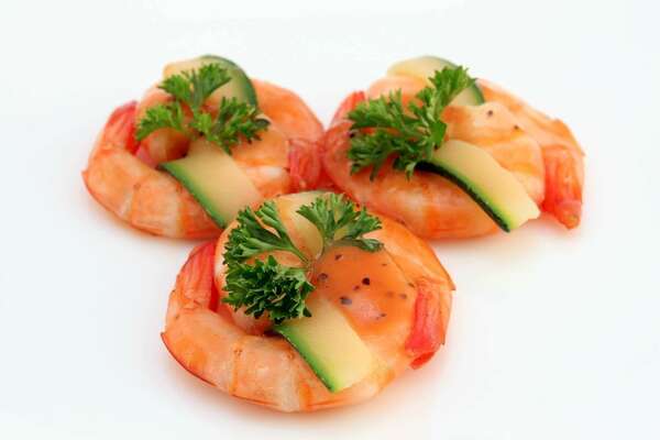 Verrine de crevettes au curry