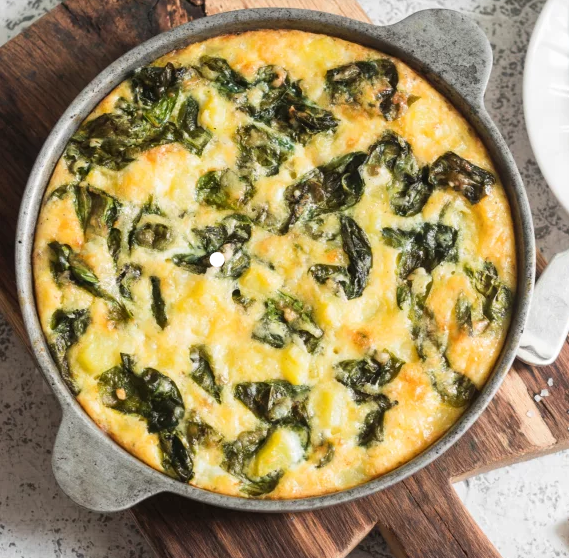 Clafoutis d’épinards au chèvre frais 