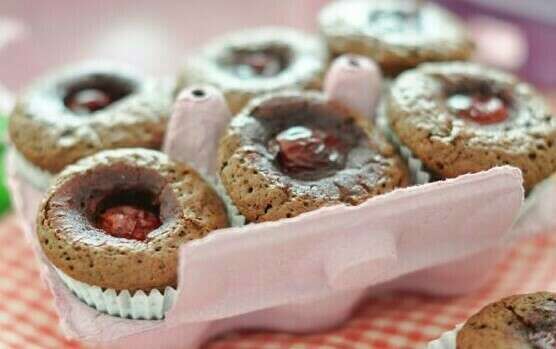 Mini-muffin cerises-chocolat