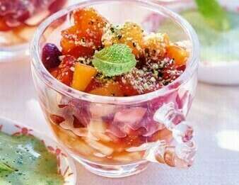 Tartare de fruits frais au yaourt 
