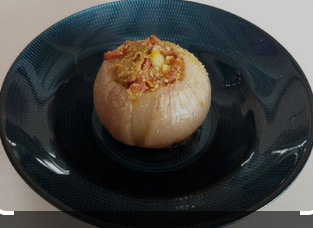 Oignons farcis aux champignons