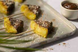 Sucettes d'ananas rôti