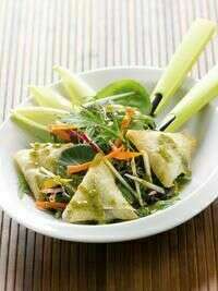 Croustillant de chèvre et salade printanière 