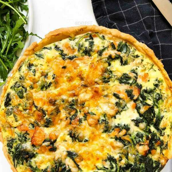 Tarte au saumon et épinards 