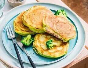 Croques pancakes au brocoli