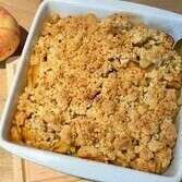 Crumble pomme, noisette et amande