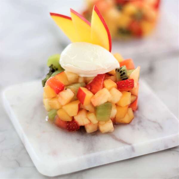 Tartare de fruits frais au yaourt 