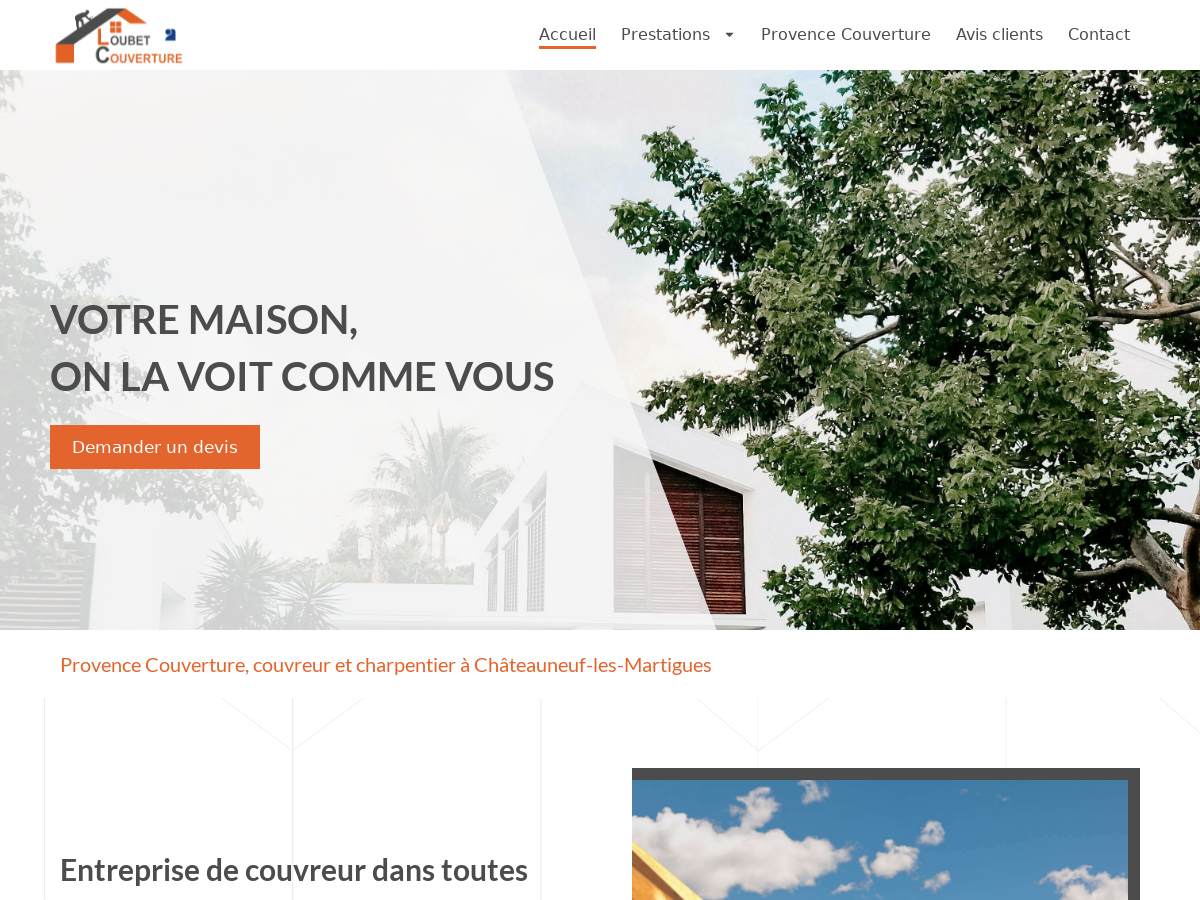 Exemple de site internet de  à Châteauneuf-les-Martigues