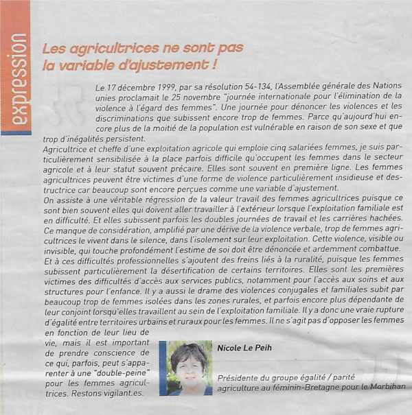 Tribune dans le magazine Terra