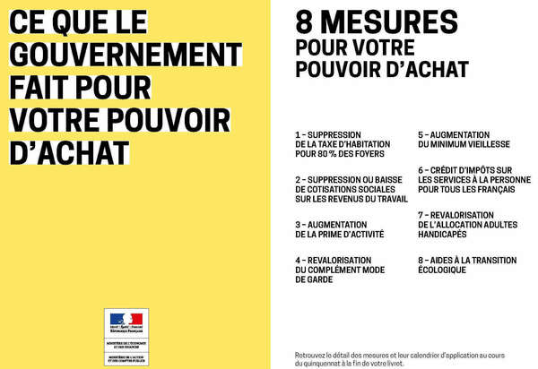 8 mesures pour votre pouvoir d'achat