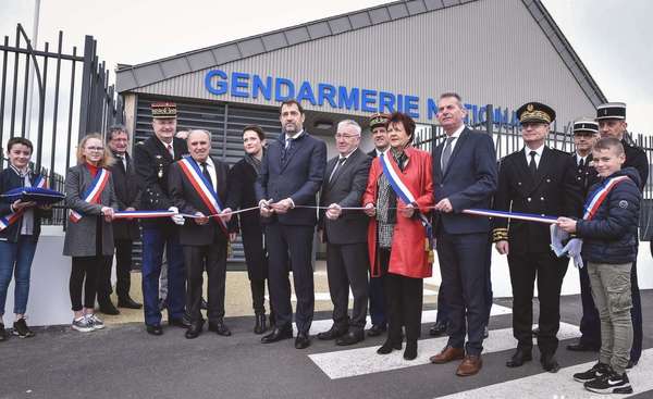Inauguration de la brigade de Gendarmerie de Baud par le ministre de l'Intérieur Christophe Castaner