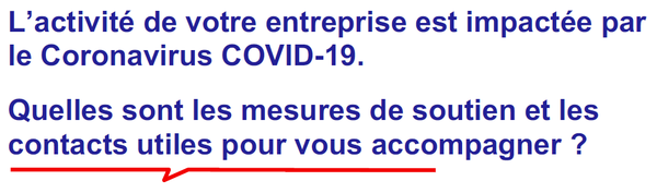 Mesures de soutien aux secteurs économiques : fiches pratiques
