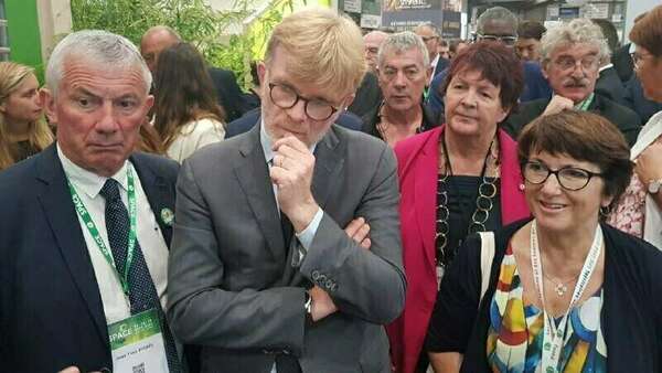 Avec le ministre de l'Agriculture au Space de Rennes
