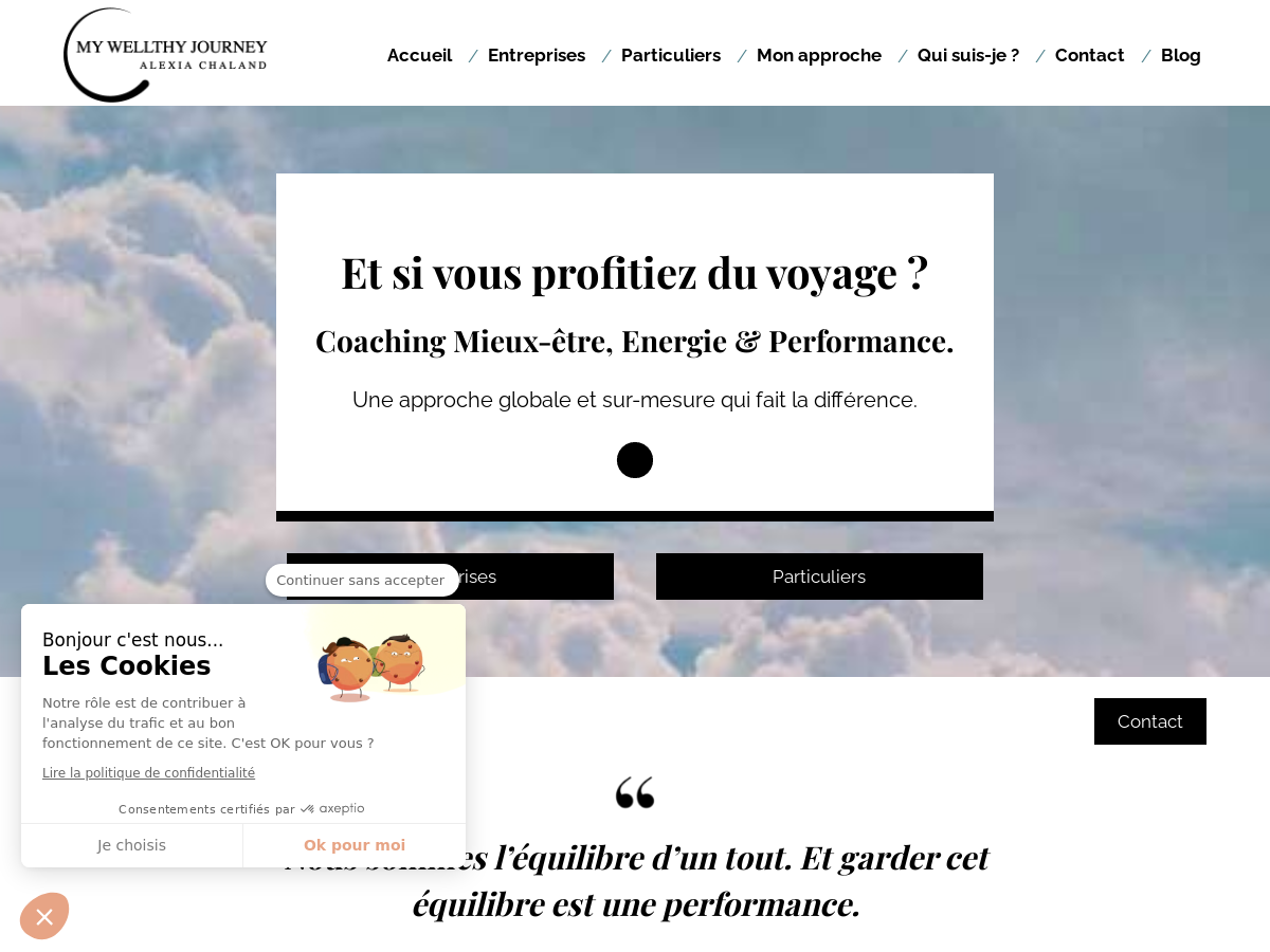 Exemple de site internet de Coaching personnel et professionnel à Paris