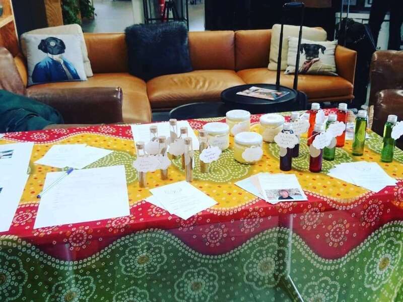 Stand au sein d'une entreprise pour présenter l'Ayurveda