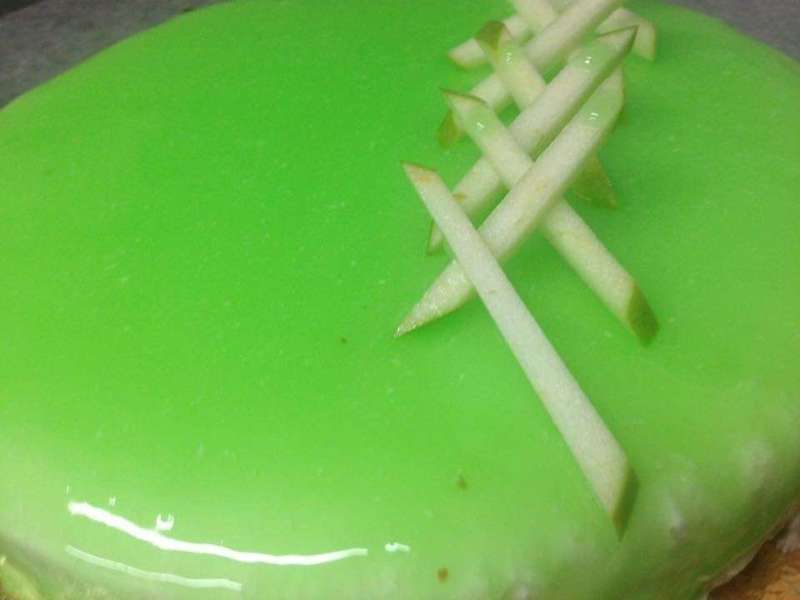 Entremet pomme grany Smith et manzana verte cacher 