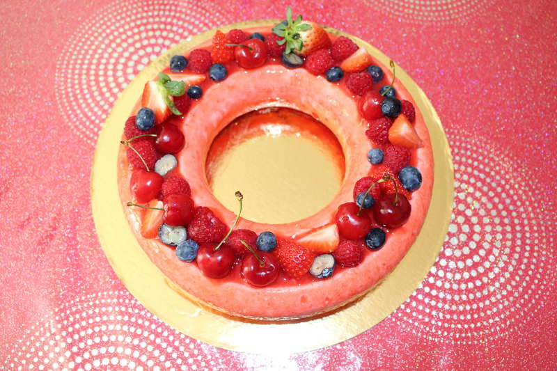 Entremet fruits rouges cacher 