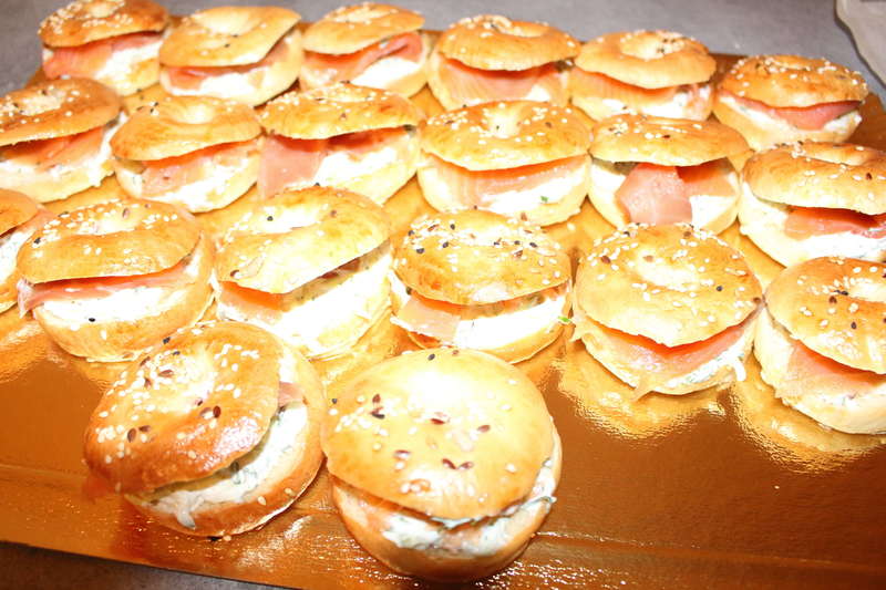 mini bagels saumon  traiteur cacher 