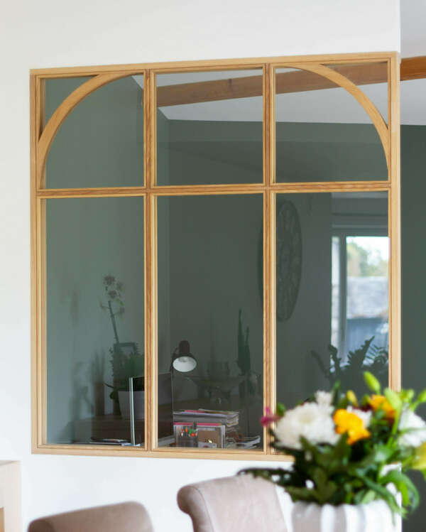 Verrière "Art Déco" et claustra en chêne massif à Chaudefonds sur Layon (49290)