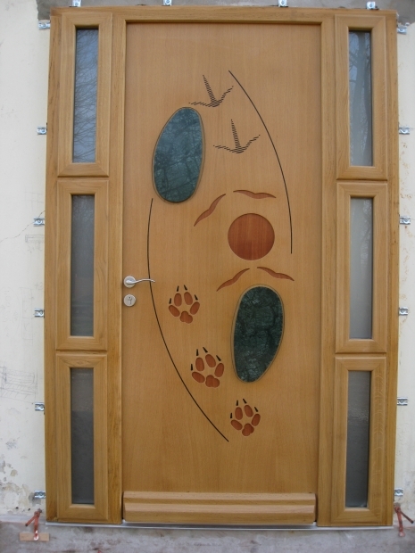 Porte d'entrée en bois sur mesure