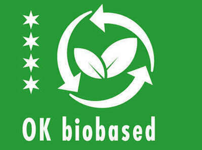 Le label OK Biobased certifie la teneur en carbone biosourcé des matériaux et produits en bioplastique. Cette certification s'appuie sur la méthode C14 qui mesure de la teneur en carbone d'origine biologique comme un pourcentage de la carbone total contenu dans le produit ou le matériau. Cette méthode est décrite par les normes internationales NF EN 16640 et ASTM 6866 .