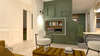Image 3D photoréaliste - salon haussmannien vert
