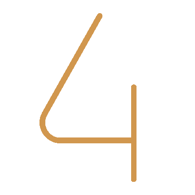 Wired outline 2432 number 4 hover draw