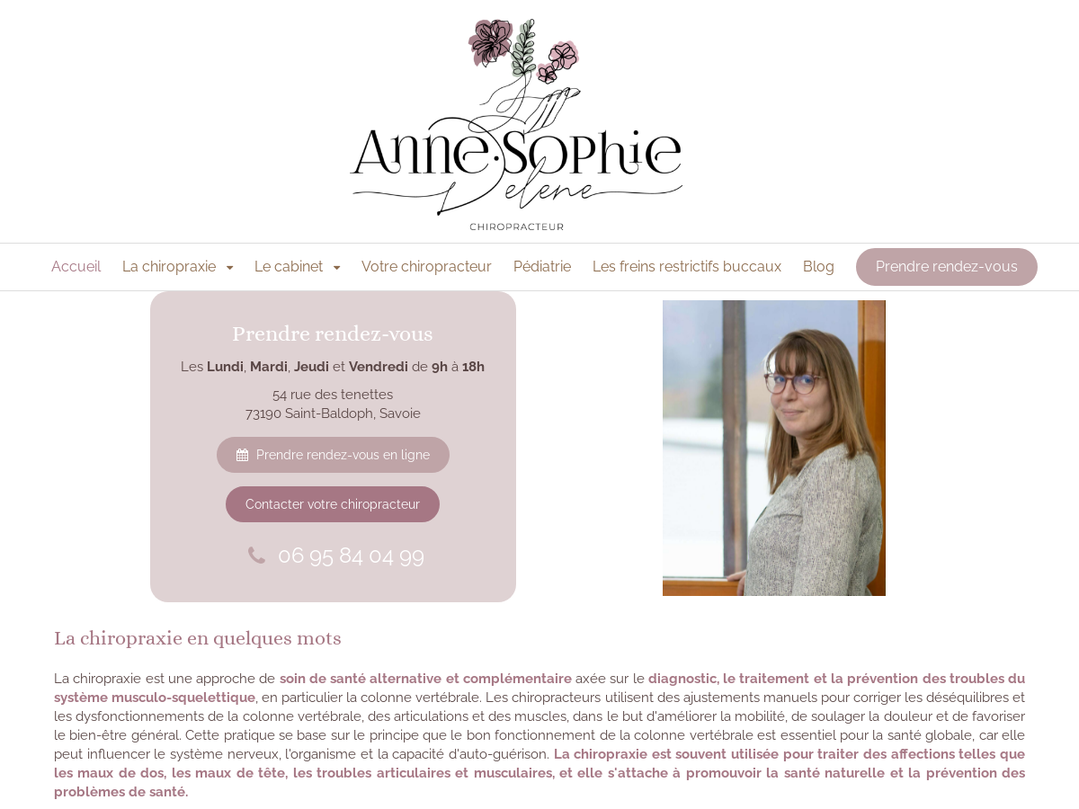 Exemple de site internet de Santé et Bien-être à Saint-Baldoph, Savoie