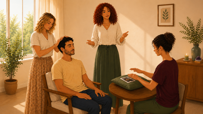 <img alt="Illustration d’une formation Reiki niveau 2 pour approfondir les soins énergétiques et les symboles Reiki">