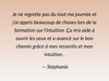 alt="Avis de participants au stage Développer son intuition animé par Cécile Renaudat"