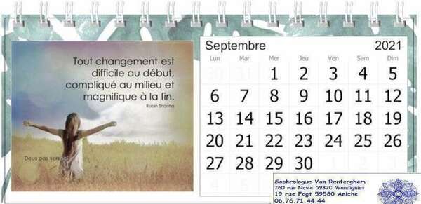 Septembre: bien vivre les changements