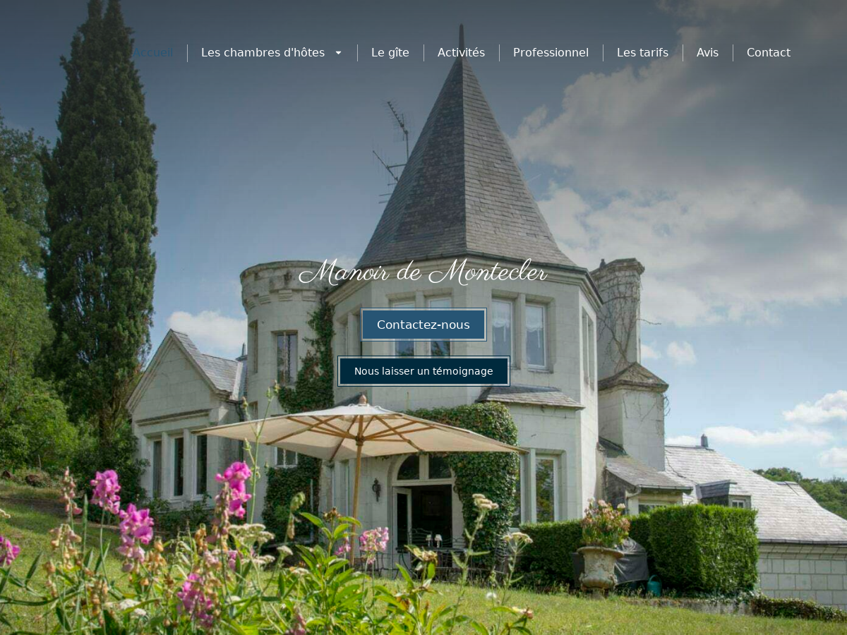 Exemple de site internet de Chambre d'hôte et Gîte à Gennes Val de Loire