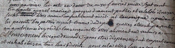 25 juillet 1758, le mariage de Jacques et Rose est réhabilité